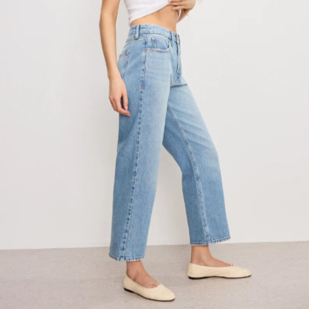 Good American | Women's | Good 90'S Crop Relaxed Jeans - Picture 1 of 8